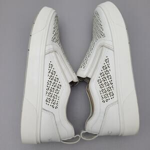 Vionic Shoes Women Size 8 Kimmie Slip On Sneakers White Perforated Casual